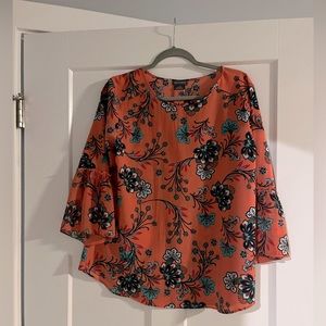 Peach work casual blouse